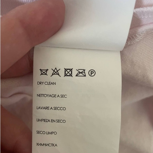 Club Monaco Women Blouse S Pink Off Shoulder Tie Sleeve Parisian Cottage Chic - Picture 8 of 8